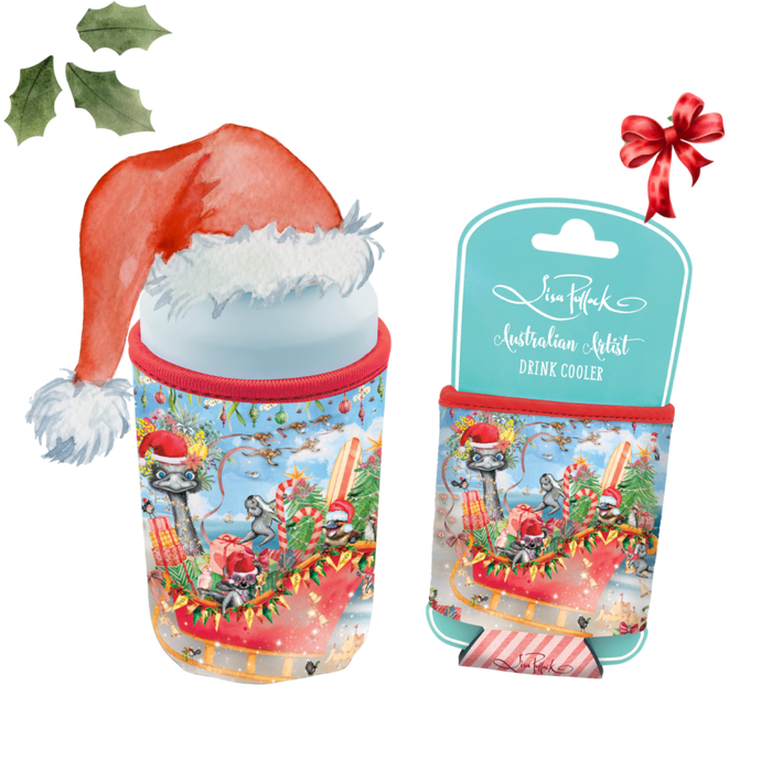 Festive Frivolities Neoprene can/stubby hugger