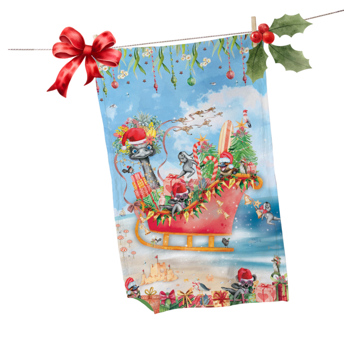 Festive Frivolities Tea Towel by Lisa Pollock