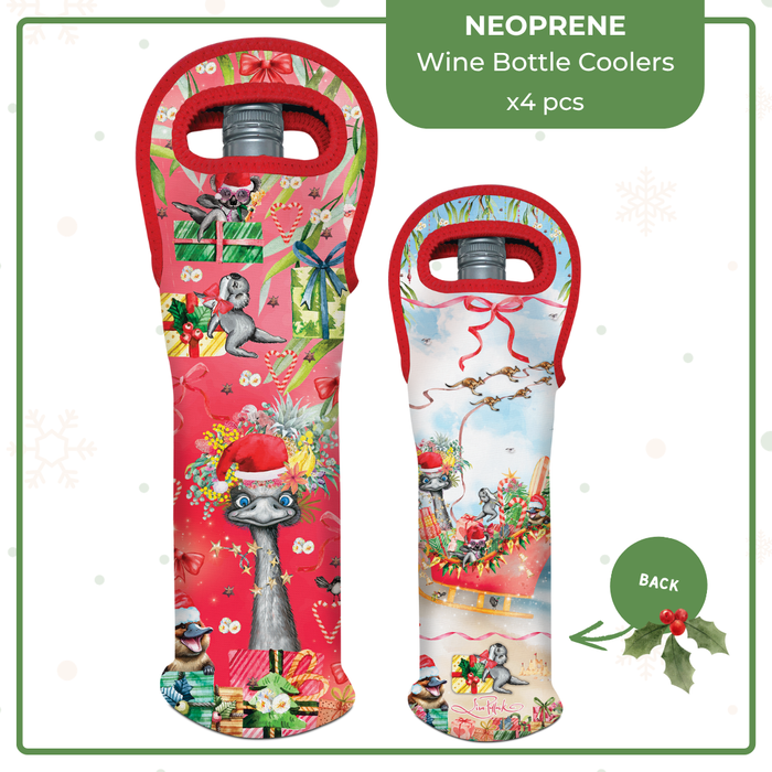 Festive Frivolities Neoprene Wine Bottle Cooler