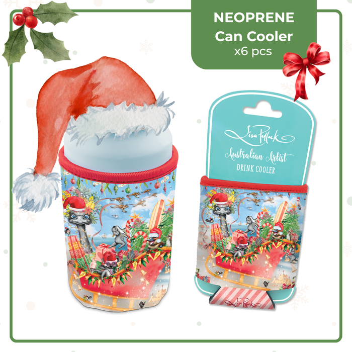 Festive Frivolities Neoprene can/stubby hugger