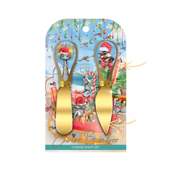 Festive Frivolities Set of 2 Cheese Knives