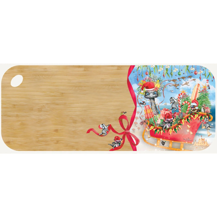 Festive Frivolities Bamboo Serving Platter by Lisa Pollock
