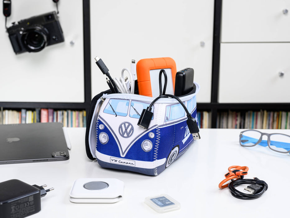 VW Bus Travel Office Outdoor Toiletry Bag Case – BL(L)