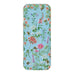 Phone case with floral design and bees on a blue background