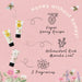 Cosmetic products with honey theme on a pink background