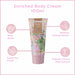 Enriched Body Cream 100ml with floral design on a pink background