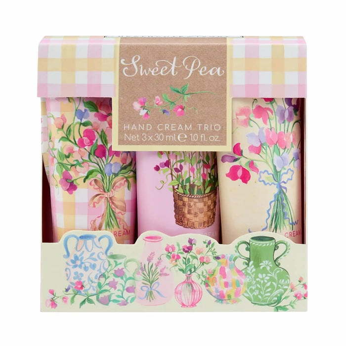Heathcote & Ivory Sweet Pea Hand Cream Trio – 3 x 30ml