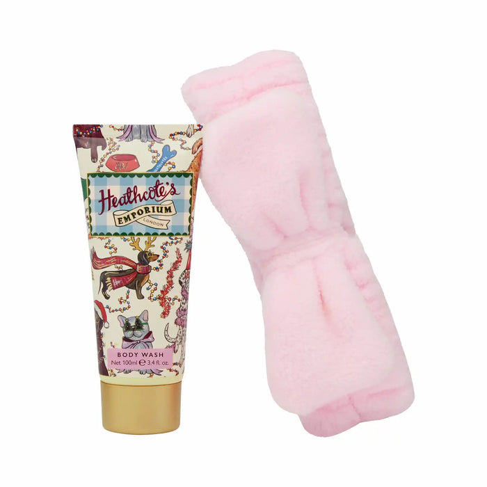 Heathcote & Ivory Emporium Body Wash & Towel Headband Gift Set – 100ml