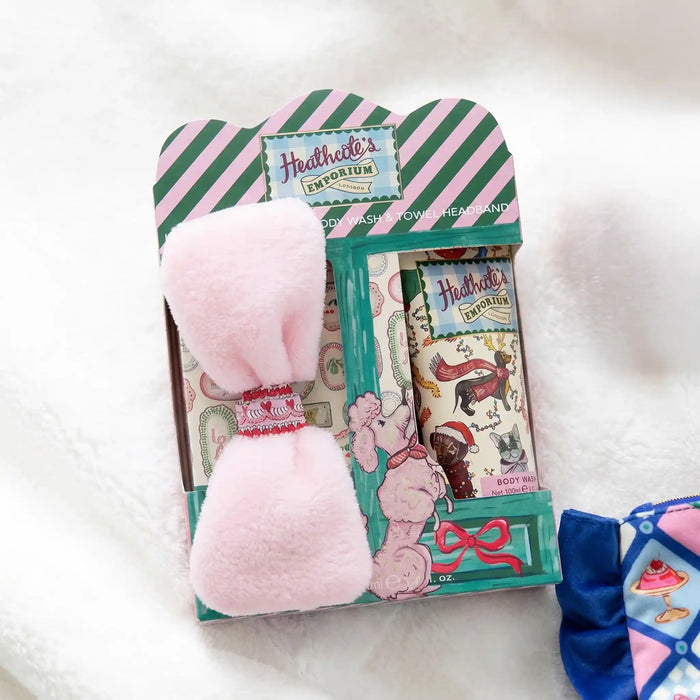 Heathcote & Ivory Emporium Body Wash & Towel Headband Gift Set – 100ml
