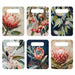Collection of six Great Southern Lands ceramic servers featuring colourful Australian native protea and eucalyptus floral designs