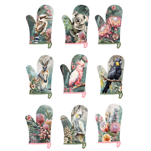 Oven Mitt - Midnight Australiana Range