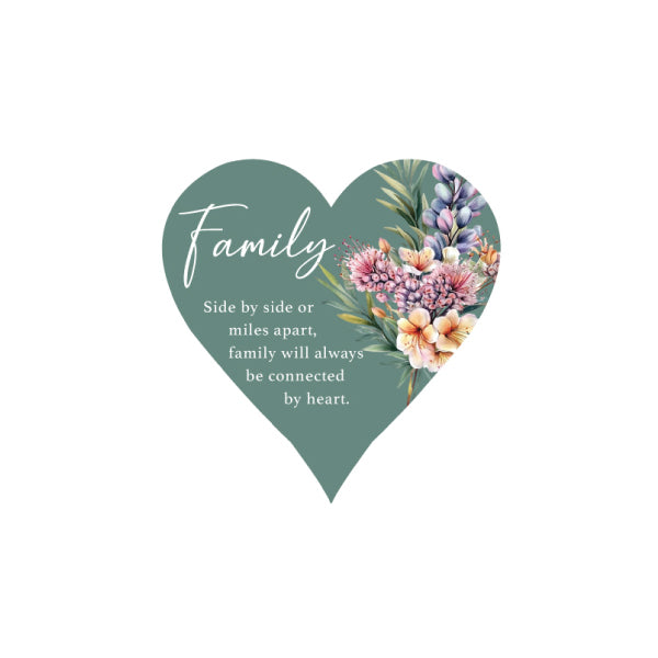 Ceramic Hanging Heart Plaque - Rainbow Australiana Range