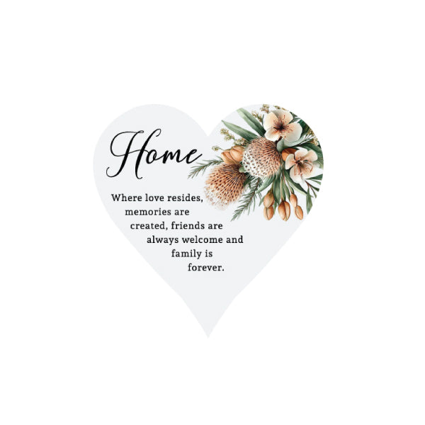 Ceramic Hanging Heart Plaque - Rainbow Australiana Range