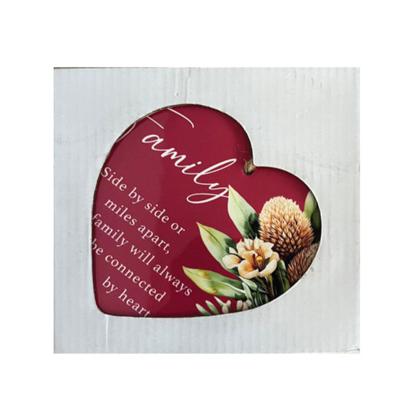 Ceramic Hanging Heart Plaque - Rainbow Australiana Range