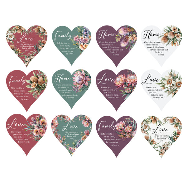 Ceramic Hanging Heart Plaque - Rainbow Australiana Range