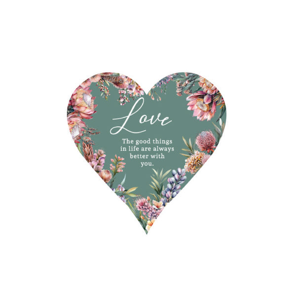 Ceramic Hanging Heart Plaque - Rainbow Australiana Range