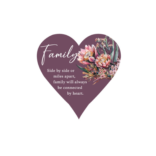Ceramic Hanging Heart Plaque - Rainbow Australiana Range