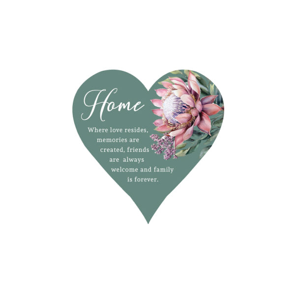 Ceramic Hanging Heart Plaque - Rainbow Australiana Range