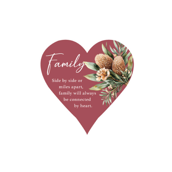 Ceramic Hanging Heart Plaque - Rainbow Australiana Range