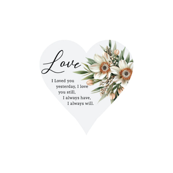 Ceramic Hanging Heart Plaque - Rainbow Australiana Range