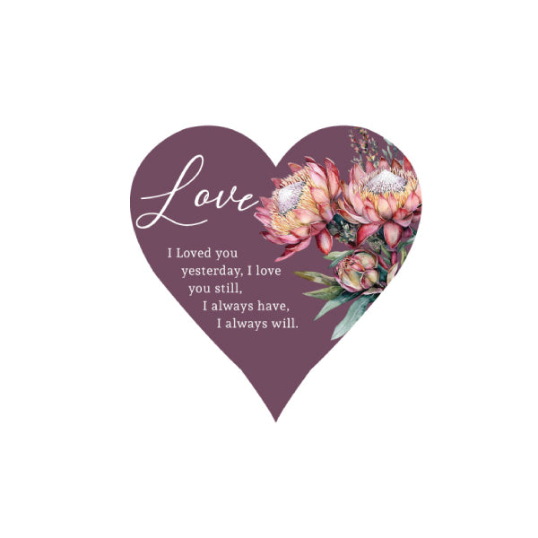 Ceramic Hanging Heart Plaque - Rainbow Australiana Range