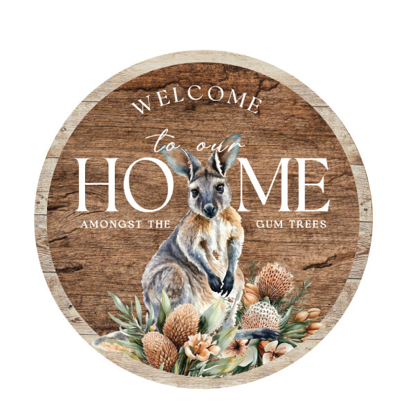 Wooden Welcome Sign - Midnight Australiana Range