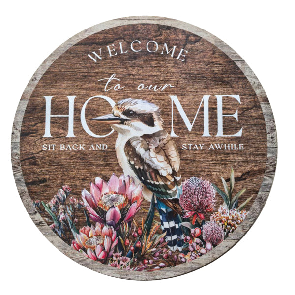 Wooden Welcome Sign - Midnight Australiana Range