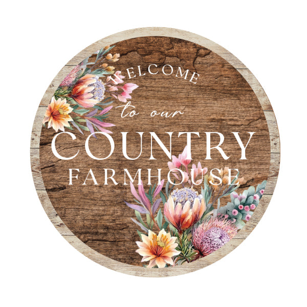Wooden Welcome Sign - Midnight Australiana Range