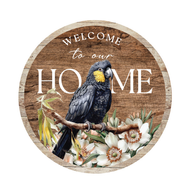 Wooden Welcome Sign - Midnight Australiana Range