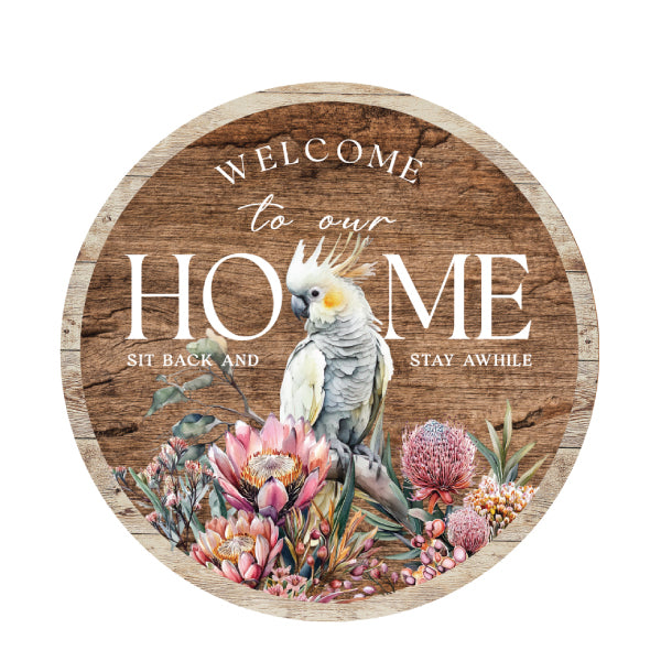 Wooden Welcome Sign - Midnight Australiana Range