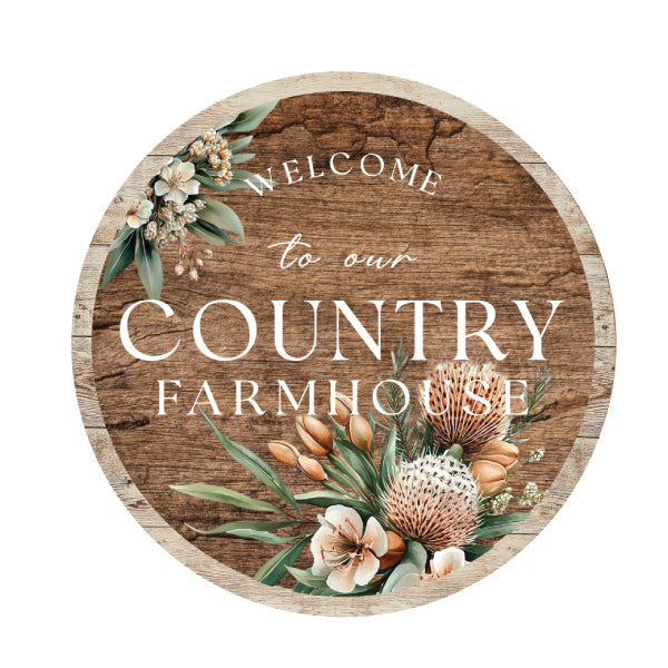 Wooden Welcome Sign - Midnight Australiana Range