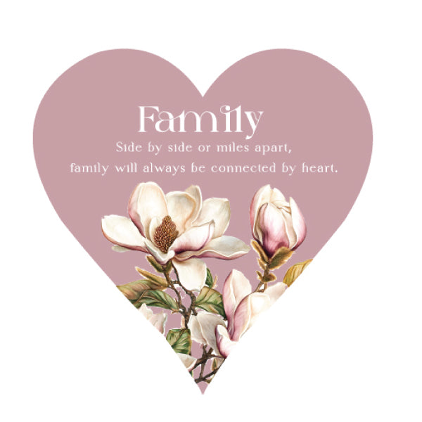 Ceramic Hanging Heart Plaque - Magnolia Range