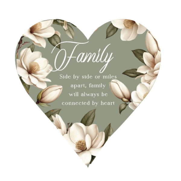 Ceramic Hanging Heart Plaque - Magnolia Range