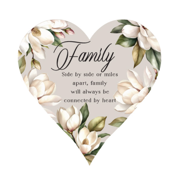 Ceramic Hanging Heart Plaque - Magnolia Range
