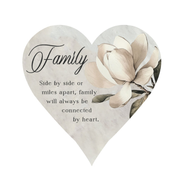 Ceramic Hanging Heart Plaque - Magnolia Range