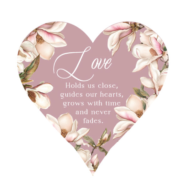 Ceramic Hanging Heart Plaque - Magnolia Range