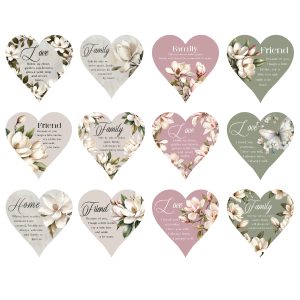 Ceramic Hanging Heart Plaque - Magnolia Range