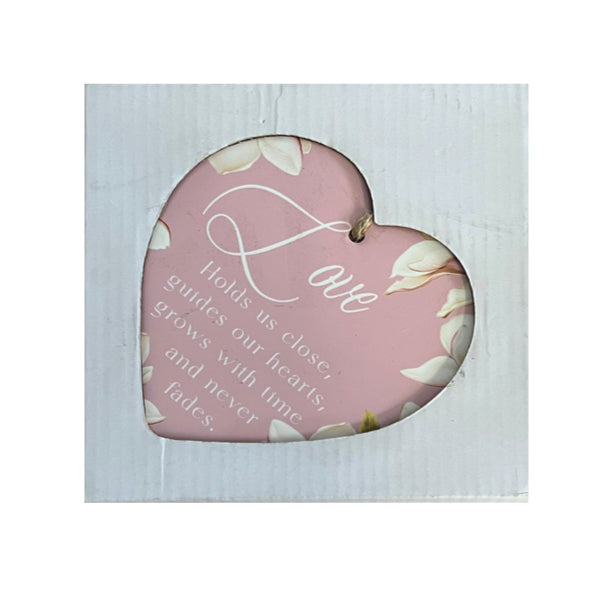 Ceramic Hanging Heart Plaque - Magnolia Range