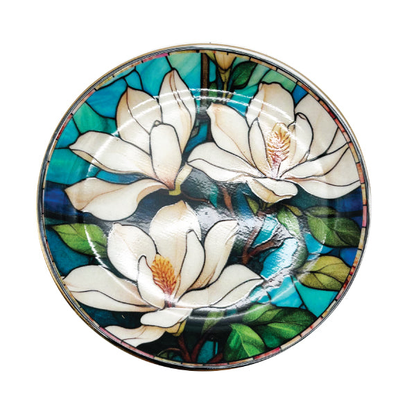 Ceramic Trinket Plate - Magnolia Stained Glass Look Range