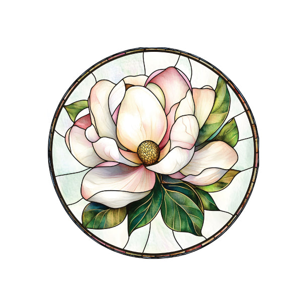 Ceramic Trinket Plate - Magnolia Stained Glass Look Range