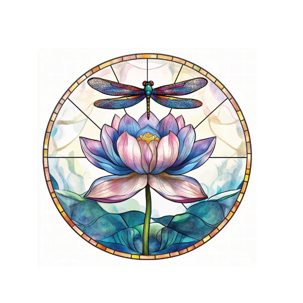 Ceramic Trinket Plate - Magnolia Stained Glass Look Range