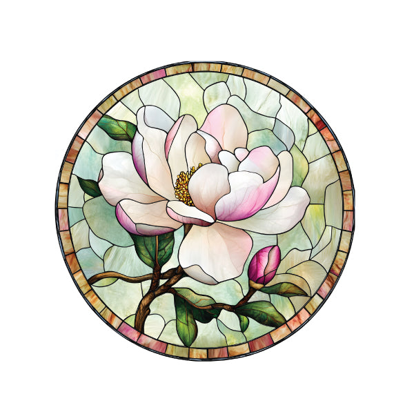 Ceramic Trinket Plate - Magnolia Stained Glass Look Range