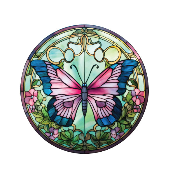 Ceramic Trinket Plate - Magnolia Stained Glass Look Range