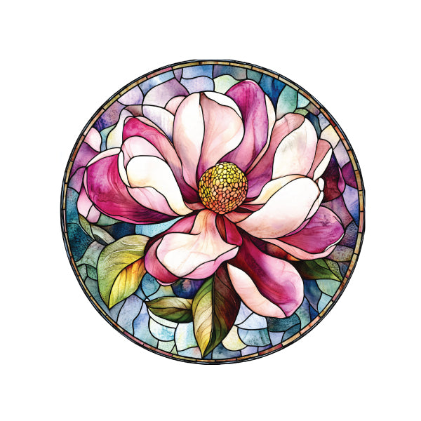Ceramic Trinket Plate - Magnolia Stained Glass Look Range