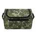A digital camouflage cooler bag with a green and tan pattern, featuring a white longhorn steer logo on the front flap and a front zippered pocket.
