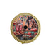 Lisa Pollock Country Dusk neoprene wine glass coaster with cowboy, horse and gold braided border