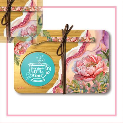 Tea Time Tray Set by Lisa Pollock Eco-Friendly Bamboo
