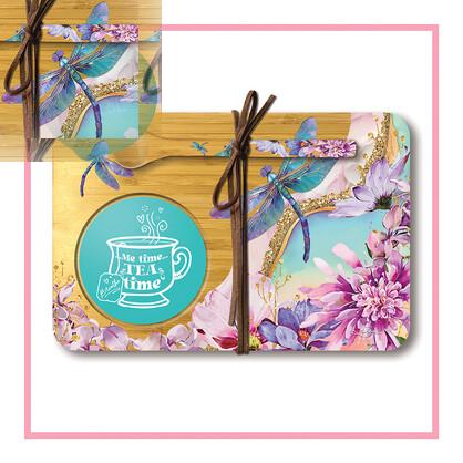 Tea Time Tray Set by Lisa Pollock Eco-Friendly Bamboo