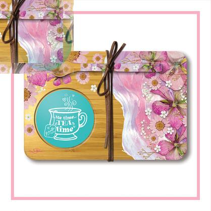Tea Time Tray Set by Lisa Pollock Eco-Friendly Bamboo