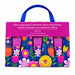 Wild Joy vanilla and lime blossom hand cream trio, 3 x 30ml tubes in a colourful floral gift box on white